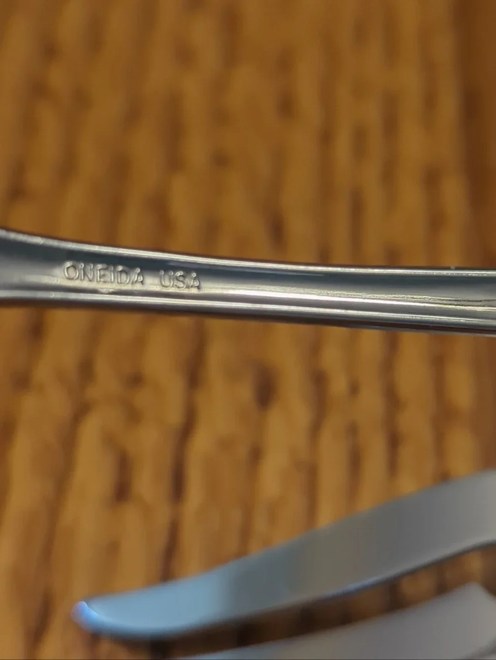 Oneida Bancroft  Stainless- 2 - Medium Cold Meat Forks & Sugar Shell Spoon